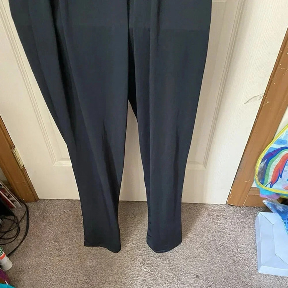 Mustard Seed Womens Sz M Jumpsuit Black Strap Sleeve Belted Stretch Goth Grunge - Picture 12 of 16